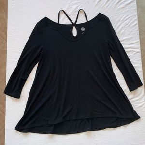 Black Elbow Length Nice Black Top